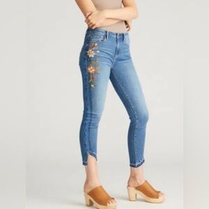 Driftwood Jackie High Rise Zelda Floral Embroidered Jeans